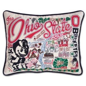 Ohio State Embroidered Pillow.